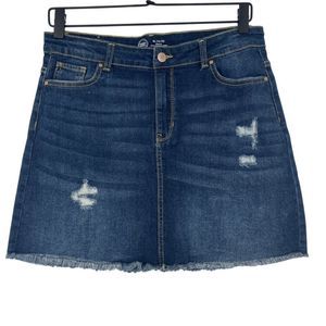 Wonder Nation Distressed Stretch Denim Mini Skirt | Size XL